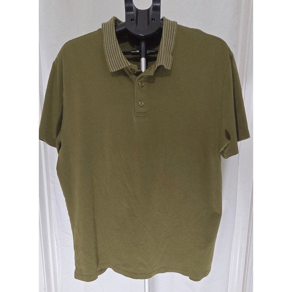 Boca Classics Polo Shirt Mens Large Pima Cotton Brown Short Sleeve Casual